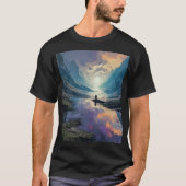 Surrealistisch Paarse & Blauwe Meditatie Dreamscap T-shirt (Voorkant)