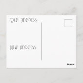 Surrealistisch paddestoelhuis nieuw adres briefkaart (Achterkant)