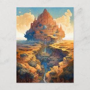 Surrealistisch paleislandschap briefkaart