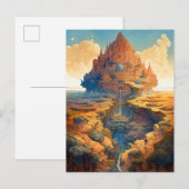 Surrealistisch paleislandschap briefkaart (Voorkant / Achterkant)