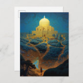 Surrealistisch paleislandschap briefkaart (Voorkant / Achterkant)