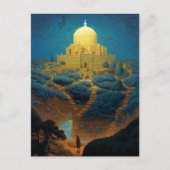 Surrealistisch paleislandschap briefkaart (Voorkant)