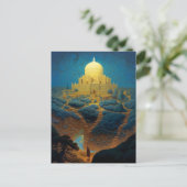Surrealistisch paleislandschap briefkaart (Staand voorkant)