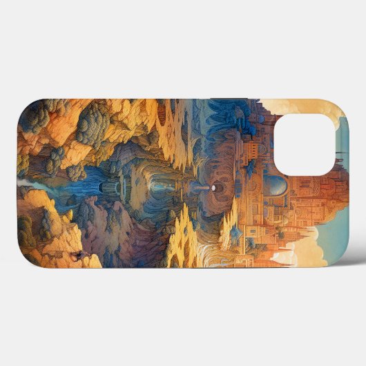 Surrealistisch paleislandschap Case-Mate iPhone case (Achterkant (horizontaal))