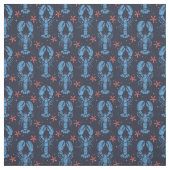  surrealistisch patroon van blauwe kreeften. stof (Swatch)