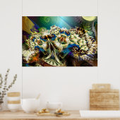 surrealistisch plant poster (Keuken)