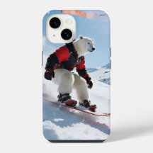 Surrealistisch Polar Beer Snowboarden Winteravontu