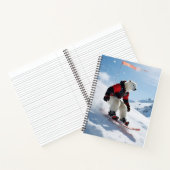 Surrealistisch Polar Beer Snowboarden Winteravontu Notitieboek (Binnen)