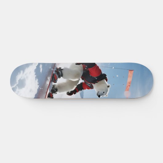 Surrealistisch Polar Beer Snowboarden Winteravontu Persoonlijk Skateboard (Horizontaal)