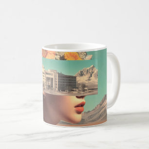 Surrealistisch Portret met Architecturaal Landscha Koffiemok