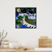 Surrealistisch Poster toetsenbord (Keuken)