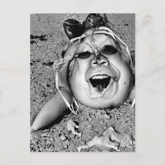 Surrealistisch raar humanoïde wezen briefkaart (Voorkant)