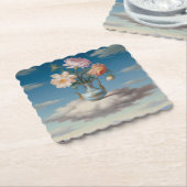 Surrealistisch schilderij Bloemen Onderzetter Set (Gebogen)