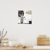 surrealistisch schilderij van de ' zwarte zon ' poster (Keuken)