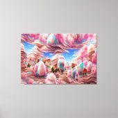 surrealistisch snoep landschap canvas afdruk (Voorkant)