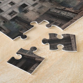 Surrealistisch stadsbeeld kunstwerk legpuzzel (Zijkant)