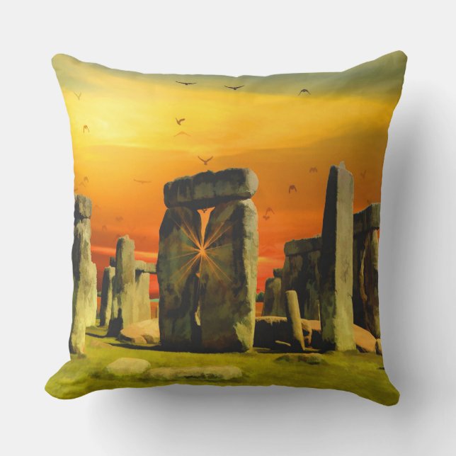Surrealistisch Stonehenge Kussen (Voorkant)