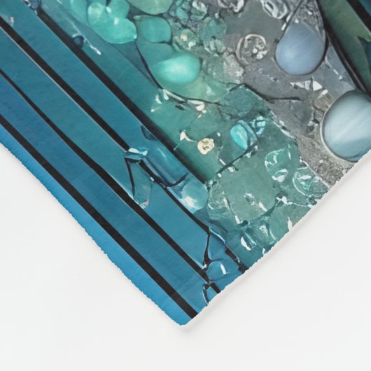 Surrealistisch Surf Zeegezicht Fleece Deken (Hoek)