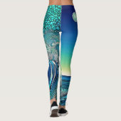 Surrealistisch Surf Zeegezicht Leggings (Achterkant)