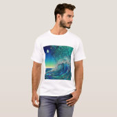 Surrealistisch Surf Zeegezicht T-shirt (Voorkant volledig)