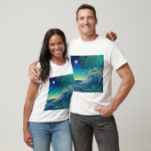 Surrealistisch Surf Zeegezicht T-shirt (Unisex)