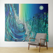 Surrealistisch Surf Zeegezicht Wandkleed (In Situ (horizontaal))