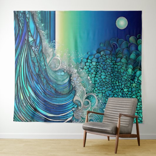 Surrealistisch Surf Zeegezicht Wandkleed (In Situ (horizontaal))