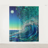 Surrealistisch Surf Zeegezicht Wandkleed (Voorkant)