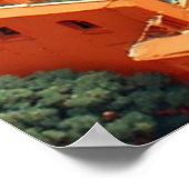 Surrealistisch terras met bomen en trappen poster (Hoek)