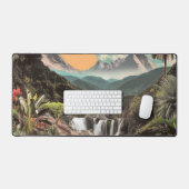Surrealistisch tropisch dal met watervallen bureaumat (Keyboard & Muis)