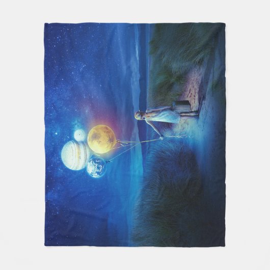 Surrealistisch Verhuizen naar Haar Toekomst Fleece Deken (Voorkant)