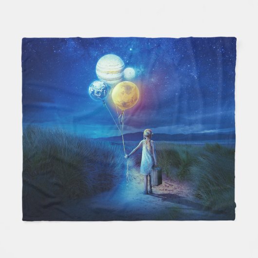 Surrealistisch Verhuizen naar Haar Toekomst Fleece Deken (Voorkant (Horizontaal))