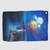 Surrealistisch Verhuizen naar Haar Toekomst Golfhanddoek (Horizontaal)
