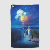 Surrealistisch Verhuizen naar Haar Toekomst Golfhanddoek (Voorkant)