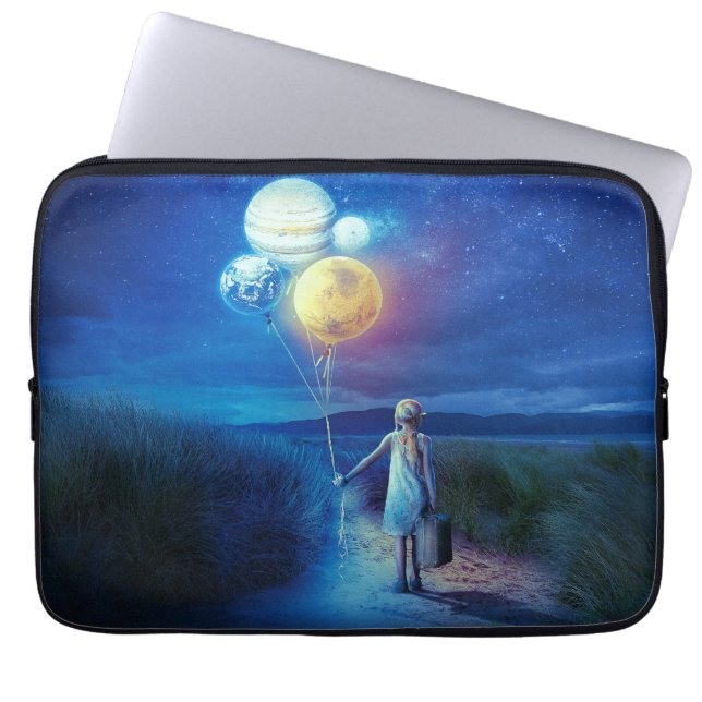 Surrealistisch Verhuizen naar Haar Toekomst Laptop Sleeve (Voorkant)