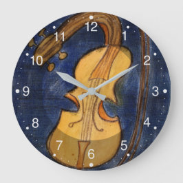 Surrealistisch viool grote klok