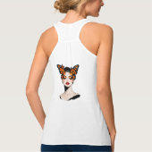 Surréalistisch Vlinder Schoonheidsportret Tanktop (Achterkant)