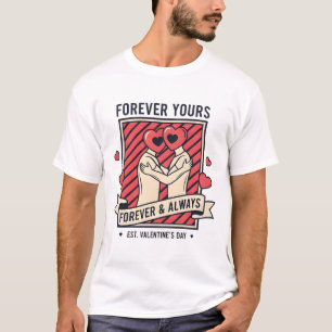 Surrealistisch "Voor altijd van jou" stel met hart T-shirt