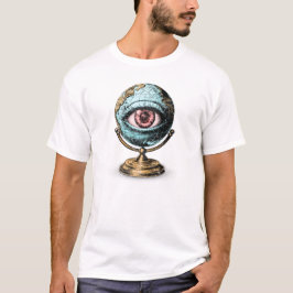 Surrealistisch Wereldbol: het oog van perceptie T-shirt