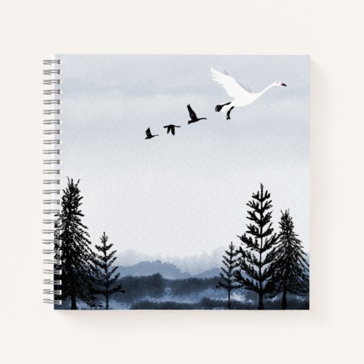 Surrealistisch winterlandschap notitieboek (Voorkant)