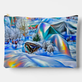 Surrealistisch winterwonderland met iriserende lic etui