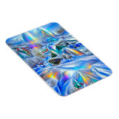 Surrealistisch winterwonderland met iriserende lic magneet (Rechterzijde)