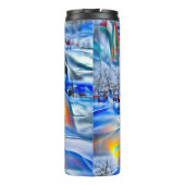 Surrealistisch winterwonderland met iriserende lic thermosbeker (Achterkant)