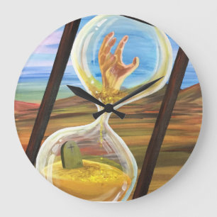 Surrealistisch Zandlopermemento Mori Donkere Gotis Grote Klok