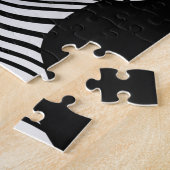 Surrealistisch zwart-wit gezicht legpuzzel (Zijkant)
