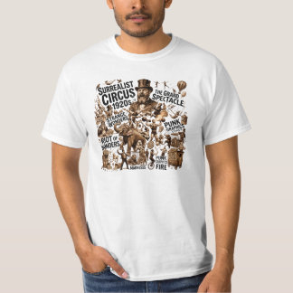 Surrealistische 1920s Circus Punk Grafische T-Shir T-shirt