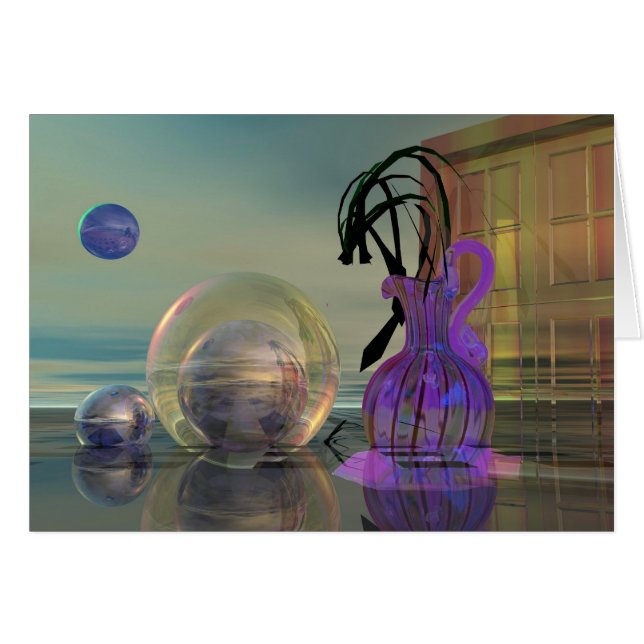 Surrealistische 3d-kaart (Voorkant Horizontaal)