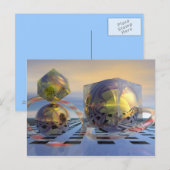 Surrealistische 3d-kaart briefkaart (Voorkant / Achterkant)