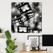 Surrealistische Abstracte filmstrips Poster (Thuiskantoor)