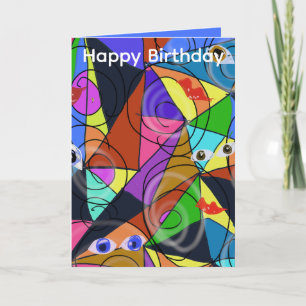 Surrealistische abstracte geometrische patronen me kaart
